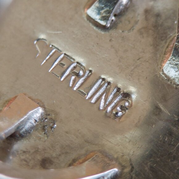 Sterling Multi-Stone Turquoise Cluster Ring — Size 10.25 - Picture 13 of 14